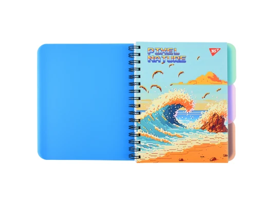 Тетрадь для записей YES Pixel nature А5 144 листа пластиковая обложка купить в интернет магазине подарков ПраздникШоп