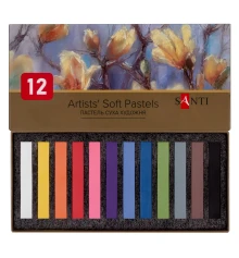 Пастель сухая художественная Santi 12 цветов купить в интернет магазине подарков ПраздникШоп