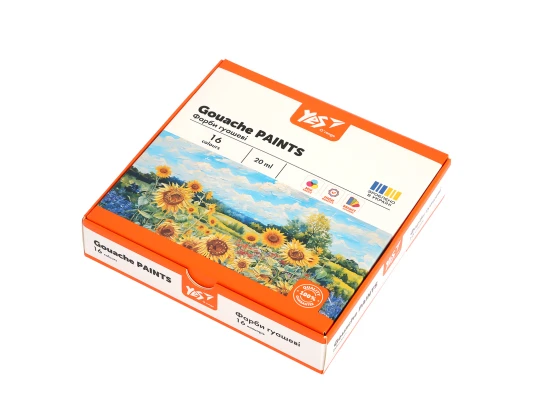 Краски гуашевые Yes Orange Line 16 цветов 20 мл купить в интернет магазине подарков ПраздникШоп