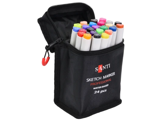 Набор маркеров SANTI акварельные в сумке 24 шт купить в интернет магазине подарков ПраздникШоп