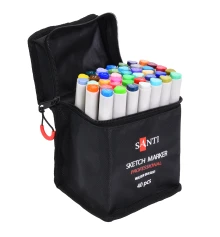 Набор маркеров SANTI акварельные в сумке 40 шт купить в интернет магазине подарков ПраздникШоп