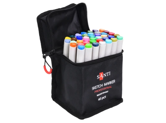 Набор маркеров SANTI акварельные в сумке 40 шт купить в интернет магазине подарков ПраздникШоп