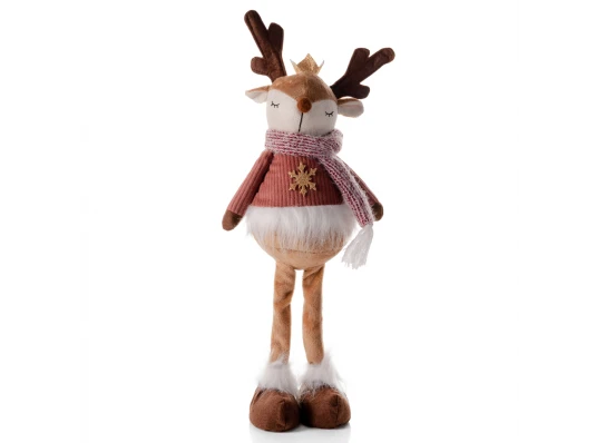 Новогодняя мягкая игрушка Yes! Fun Олень с короной 45 см LED купить в интернет магазине подарков ПраздникШоп