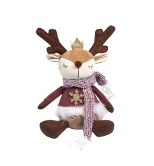 Новогодняя мягкая игрушка Yes! Fun Олень с короной 30 см LED купить в интернет магазине подарков ПраздникШоп