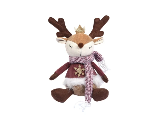 Новогодняя мягкая игрушка Yes! Fun Олень с короной 30 см LED купить в интернет магазине подарков ПраздникШоп