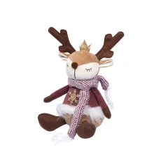 Новогодняя мягкая игрушка Yes! Fun Олень с короной 30 см LED купить в интернет магазине подарков ПраздникШоп