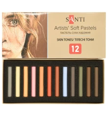 Пастель сухая худож Santi Skin Tones 12 цветов купить в интернет магазине подарков ПраздникШоп