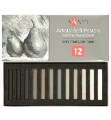 Пастель сухая худож Santi Grey Tones 12 цв. купить в интернет магазине подарков ПраздникШоп