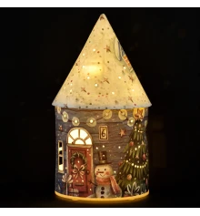 Декор новогодний Yes! Fun Домик-светильник 21см картон LED купить в интернет магазине подарков ПраздникШоп