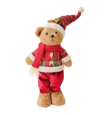 Новогодняя мягкая игрушка Yes! Fun Мишка мальчик 50 см купить в интернет магазине подарков ПраздникШоп