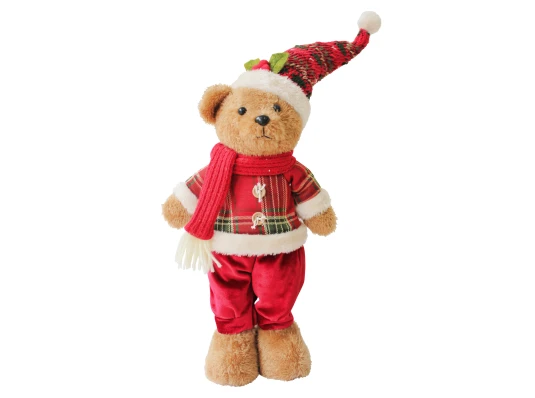 Новогодняя мягкая игрушка Yes! Fun Мишка мальчик 50 см купить в интернет магазине подарков ПраздникШоп