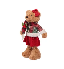 Новогодняя мягкая игрушка Yes! Fun Мишка девочка 35 купить в интернет магазине подарков ПраздникШоп