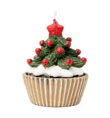 Свеча Yes! Fun Новогодний маффин 8см парафин купить в интернет магазине подарков ПраздникШоп