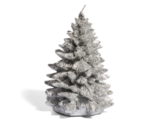 Свеча Yes! Fun Серебряная елка 15см парафин купить в интернет магазине подарков ПраздникШоп