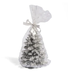 Свеча Yes! Fun Серебряная елка 15см парафин купить в интернет магазине подарков ПраздникШоп