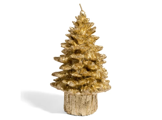 Свеча Yes! Fun Золотая елка 18см парафин купить в интернет магазине подарков ПраздникШоп
