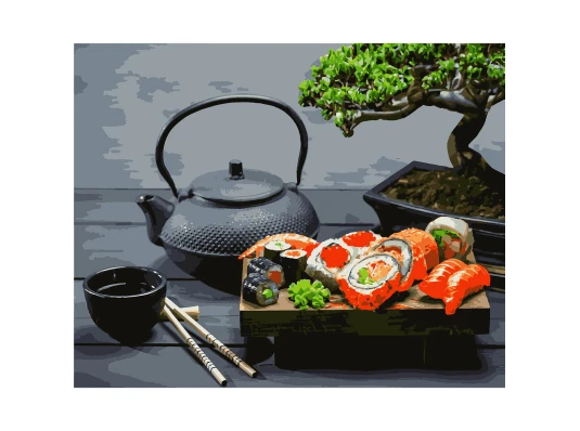 Картина по номерам SANTI Японская кухня купить в интернет магазине подарков ПраздникШоп