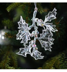 Украшение новогоднее Yes! Fun Омела 14см акрил глиттер купить в интернет магазине подарков ПраздникШоп