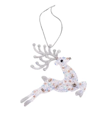 Украшение новогоднее Yes! Fun Олень 12см акрил глиттер купить в интернет магазине подарков ПраздникШоп