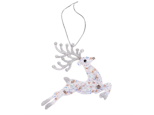 Украшение новогоднее Yes! Fun Олень 12см акрил глиттер купить в интернет магазине подарков ПраздникШоп
