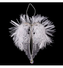 Украшение новогоднее Yes! Fun Крылья ангела с перьями 18см акрил глиттер купить в интернет магазине подарков ПраздникШоп