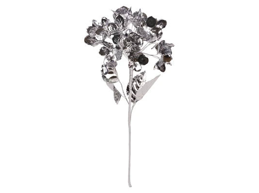 Цветок декоративный Yes! Fun Гортензия серебряный фольга 62см купить в интернет магазине подарков ПраздникШоп