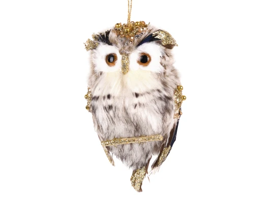 Фигурка новогодняя Yes! Fun Сова 16см купить в интернет магазине подарков ПраздникШоп