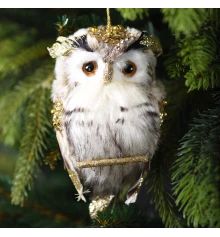 Фигурка новогодняя Yes! Fun Сова 16см купить в интернет магазине подарков ПраздникШоп