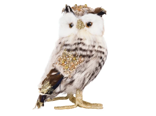 Фигурка новогодняя Yes! Fun Сова 19см купить в интернет магазине подарков ПраздникШоп