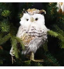 Фигурка новогодняя Yes! Fun Сова 19см купить в интернет магазине подарков ПраздникШоп