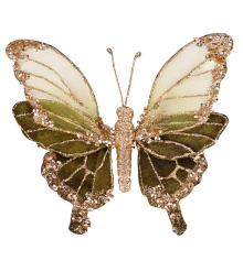 Украшение декоративное Yes! Fun Бабочка 15см темно-зеленая купить в интернет магазине подарков ПраздникШоп