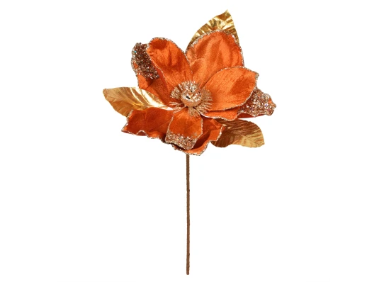 Цветок декоративный Yes! Fun Пуансеттия бронза 24см купить в интернет магазине подарков ПраздникШоп