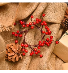 Венок-подсвечник Yes! Fun Красные ягоды купить в интернет магазине подарков ПраздникШоп