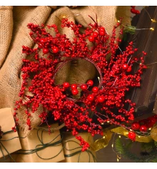 Венок декоративный Yes! Fun Барбарис красный купить в интернет магазине подарков ПраздникШоп