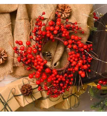 Венок декоративный Yes! Fun Калина красная купить в интернет магазине подарков ПраздникШоп