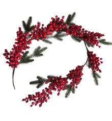 Ветка декоративная Yes! Fun Красные ягоды и хвоя купить в интернет магазине подарков ПраздникШоп