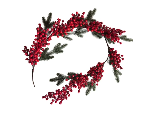 Ветка декоративная Yes! Fun Красные ягоды и хвоя купить в интернет магазине подарков ПраздникШоп