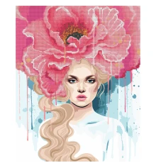 Картина по номерам с алмазной мозаикой SANTI Девушка-роза купить в интернет магазине подарков ПраздникШоп