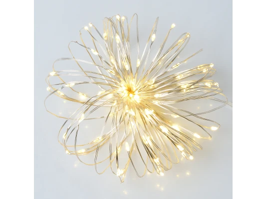 Электрогирлянда Yes! Fun Нить на медной проволоке 100 LED тепло-белая 10 м статич купить в интернет магазине подарков ПраздникШоп