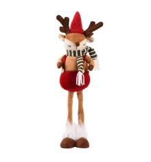 Новогодняя мягкая игрушка Yes! Fun Олень Мальчик 50 см LED купить в интернет магазине подарков ПраздникШоп