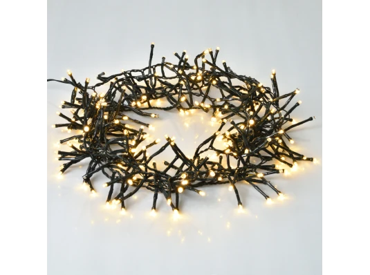 Электрогирлянда уличная Yes! Fun Кластер 250 LED тепло-белая 5 м мерцание купить в интернет магазине подарков ПраздникШоп