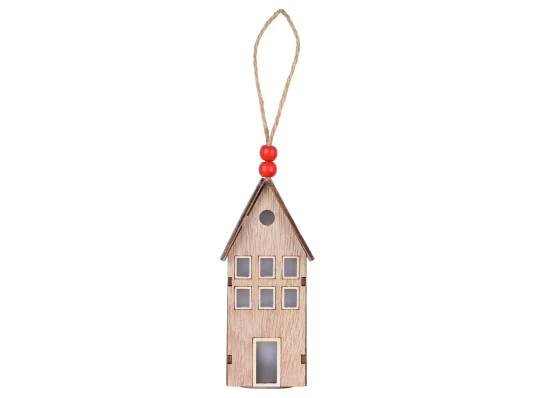 Фигурка декоративная Yes! Fun Домик 13см подвеска дерево LED купить в интернет магазине подарков ПраздникШоп