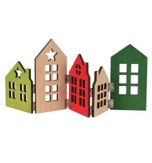 Фигурка декоративная Yes! Fun Домики 36x14см растяжка дерево купить в интернет магазине подарков ПраздникШоп