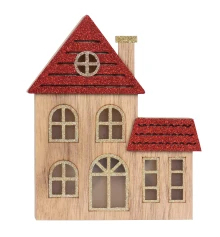 Фигурка декоративная Yes! Fun Праздничный домик 18см дерево LED купить в интернет магазине подарков ПраздникШоп