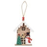 Фигурка новогодняя Yes! Fun Домик со снеговиком 11см подвеска дерево LED