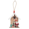 Фигурка новогодняя Yes! Fun Домик с Сантой 11см подвеска дерево LED
