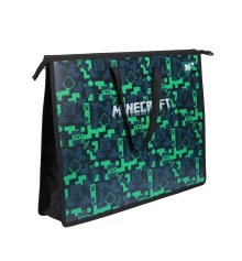 Папка портфель Yes Minecraft А3 с тканевыми ручками купить в интернет магазине подарков ПраздникШоп