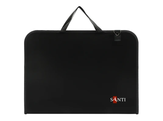 Папка-портфель SANTI А3 для эскизов с тканевыми ручками черная пластик купить в интернет магазине подарков ПраздникШоп