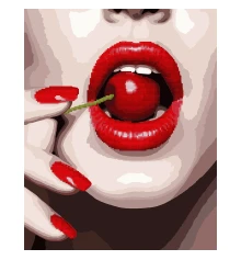 Картина по номерам с алмазной мозаикой SANTI Вишневые уста купить в интернет магазине подарков ПраздникШоп