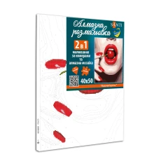 Картина по номерам с алмазной мозаикой SANTI Вишневые уста купить в интернет магазине подарков ПраздникШоп